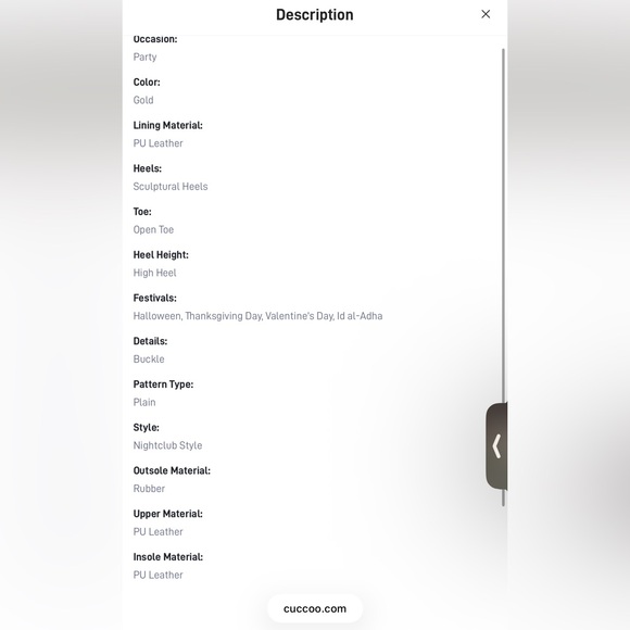 Cuccoo Gold open Wedge heels - Picture 10 of 11